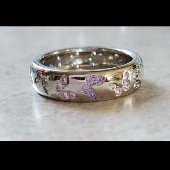 New pink And Purple 🦋 butterfly ring size 7 - Picture 1 of 2